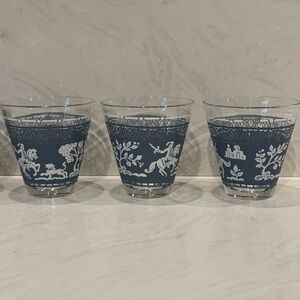 6 Vintage Hazel Atlas Arabian Knights lowball glasses